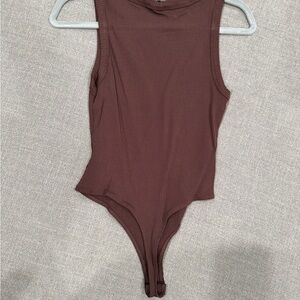 Brown One Piece Bodysuit
